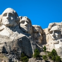 Mount Rushmore National Memorial, South Dakota. Photograph by Pokemon master rizvi, via Wikimedia Commons, and used under a Creative Commons By Attribution license. 