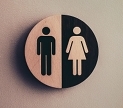All genders restroom sign. CCBY image by Ellen Hudson