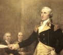 General George Washington Resigning His Commission. This image is in the Public Domain, via Flickr user USCaptiol